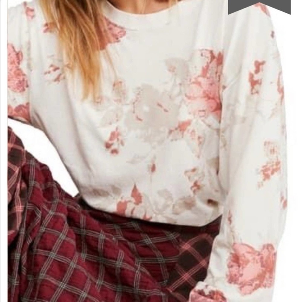 NWT BOHO FREE PEOPLE LONG SLEEVE LIGHT WEIGHT TOP COUNTRY STYLE - Picture 4 of 11